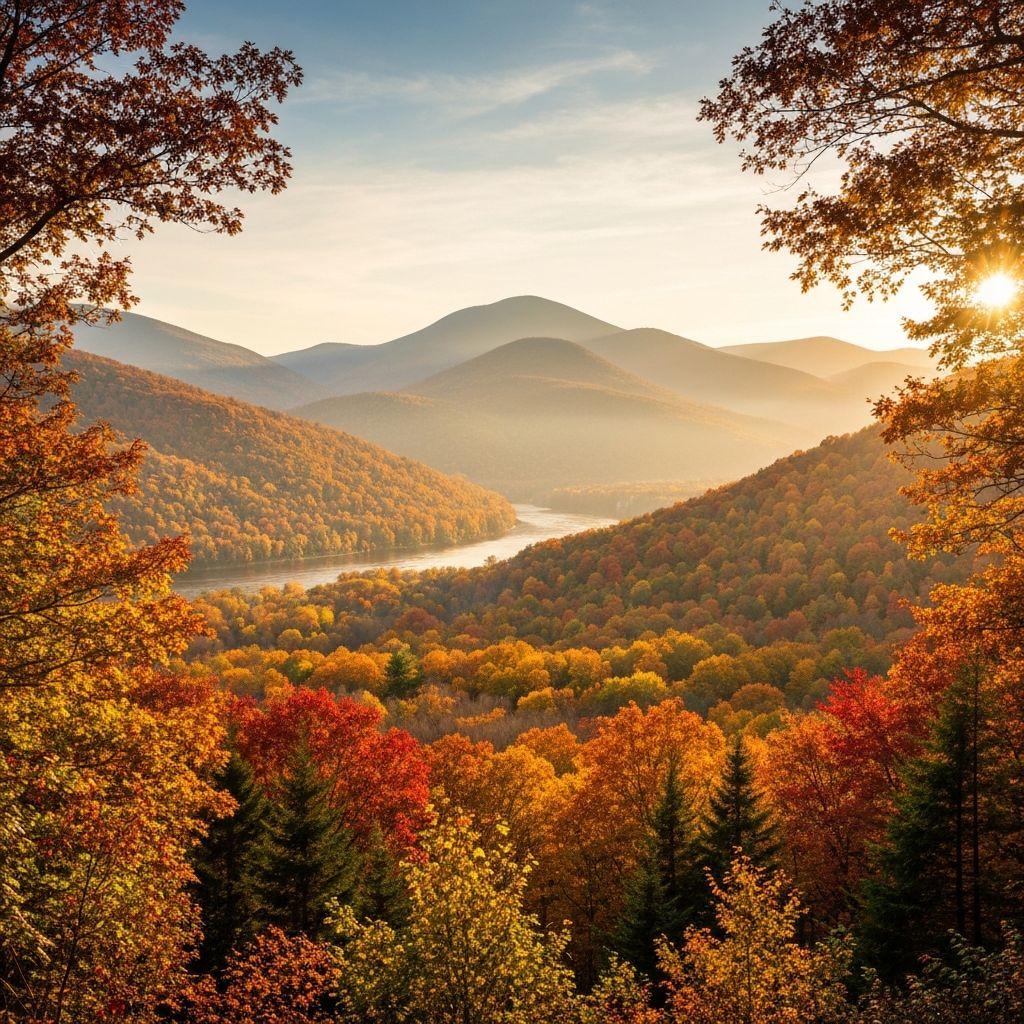 Hudson Valley autumn landscape